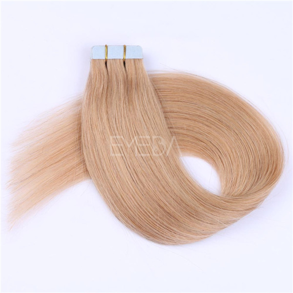 Tape in hair extensions double drawn human hair  Light brown 100 Brazilian hair YL132